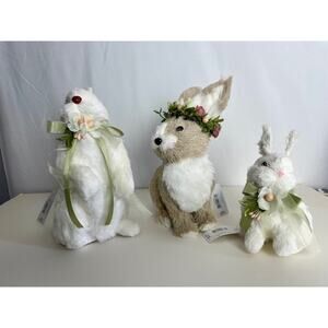 NWT Adorable Bunny Trio Decor #014
